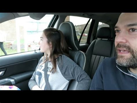 Dad and Daughter Have Fun on the Way to School .